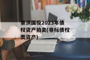 景洪国投2023年债权资产拍卖(非标债权类资产)