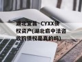 湖北宜昌·CYXX债权资产(湖北启中法咨收购债权是真的吗)