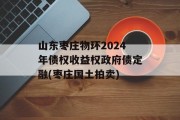山东枣庄物环2024年债权收益权政府债定融(枣庄国土拍卖)