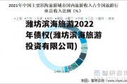 潍坊滨海旅游2022年债权(潍坊滨海旅游投资有限公司)