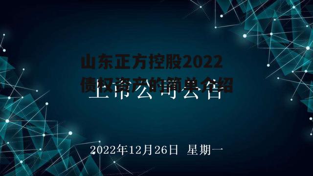山东正方控股2022债权资产的简单介绍